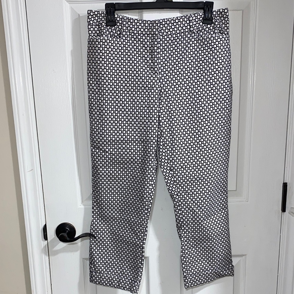 NY & Company Black and White Patterned Pants